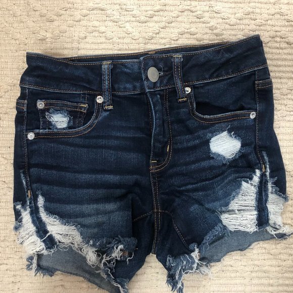 American Eagle Distressed Midi Shorts - Picture 1 of 4